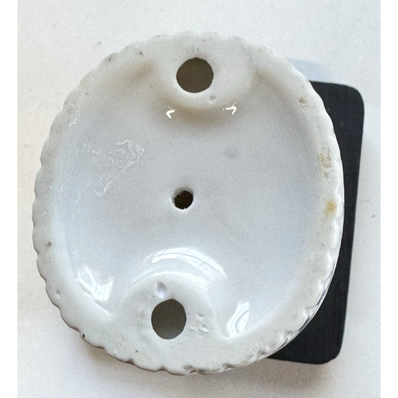 Vintage Cottage Core YELLOW Floral Toothbrush Holder with Gold Trim - Picture 3 of 7